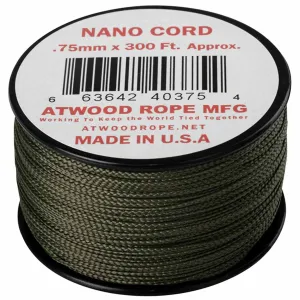 Atwood Rope Nano Cord 300ft Olive Drab