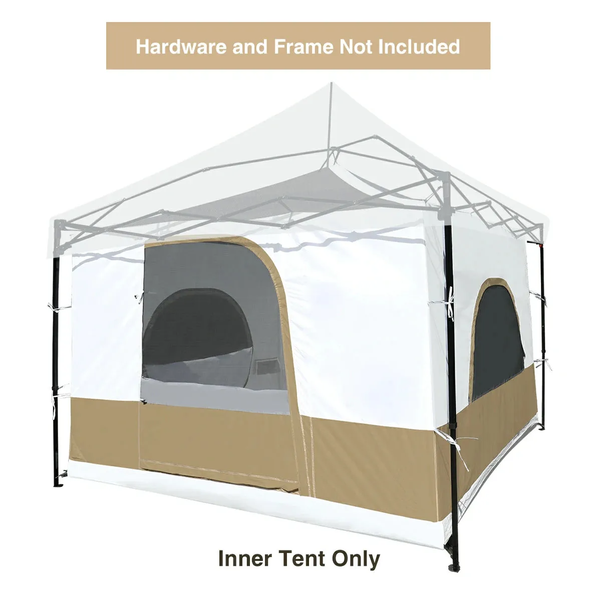 10'x10' Camping Cube Tent for Pop Up Canopy (Canopy & Frame NOT Included)