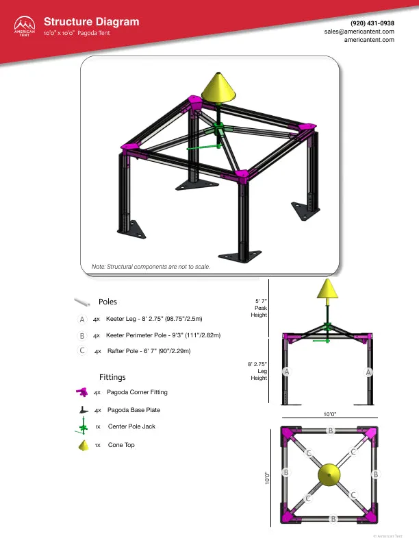 10x10 Pagoda Tent