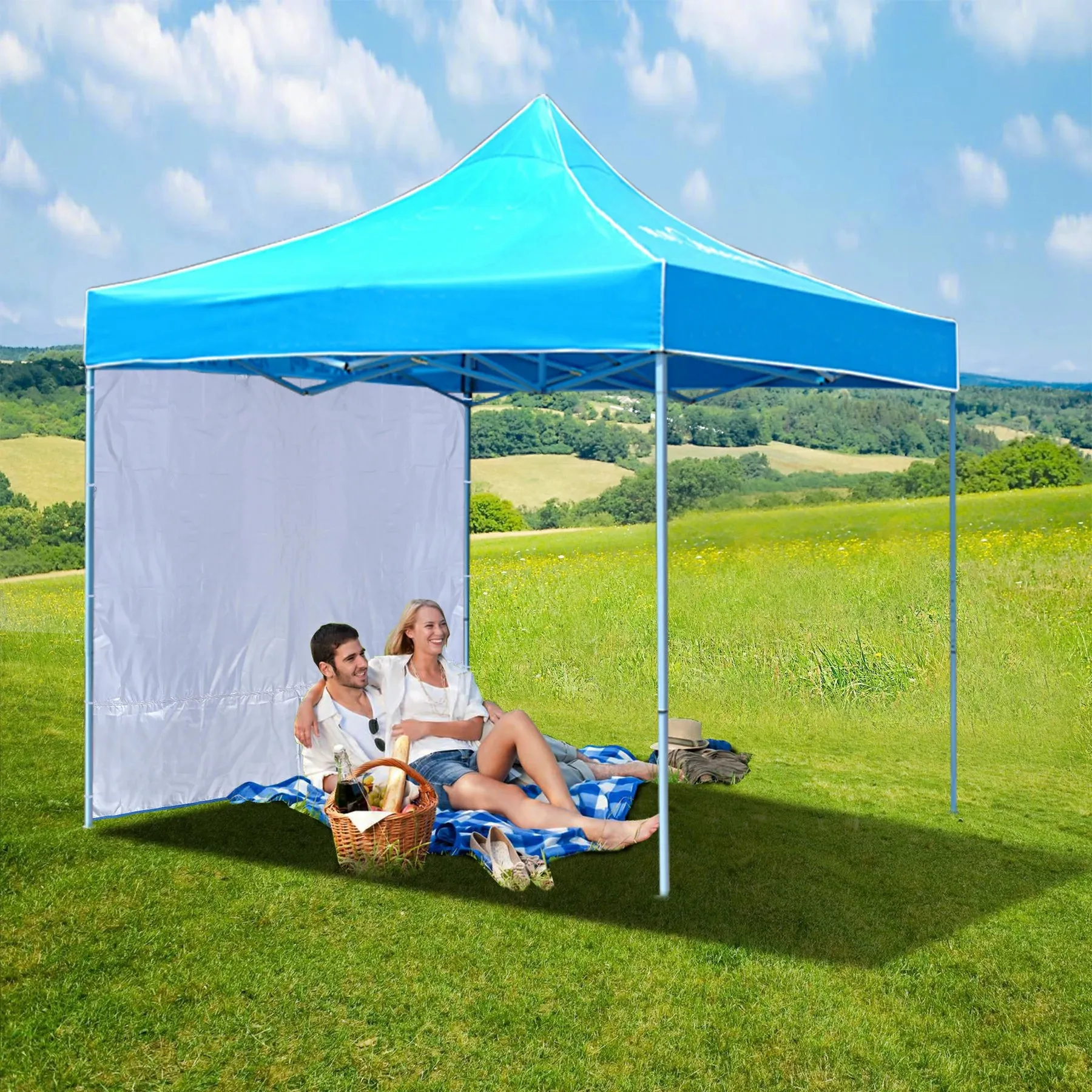 10x6.2ft Instant Canopy Sidewall for 10x10ft Pop Up Canopy