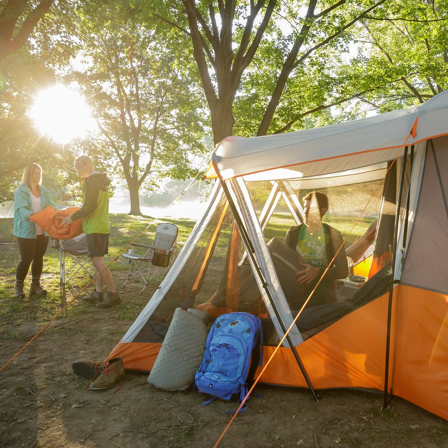 11 Person Cabin Tent with Screen Room 17' x 12'