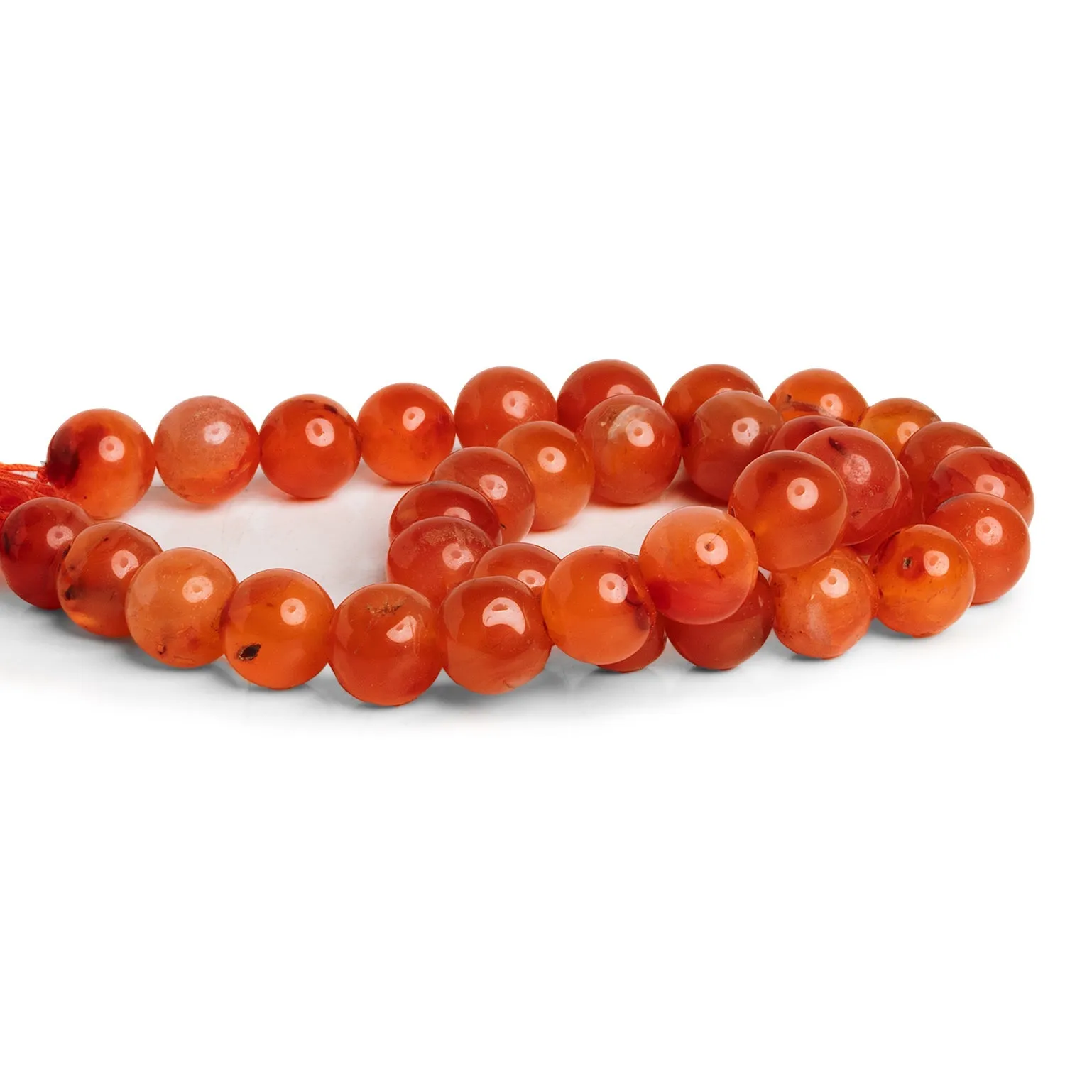 11mm Carnelian Handcut Plain Rounds 14 inch 35 beads