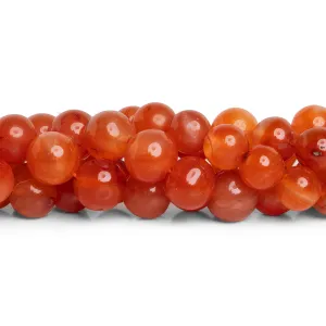 11mm Carnelian Handcut Plain Rounds 14 inch 35 beads