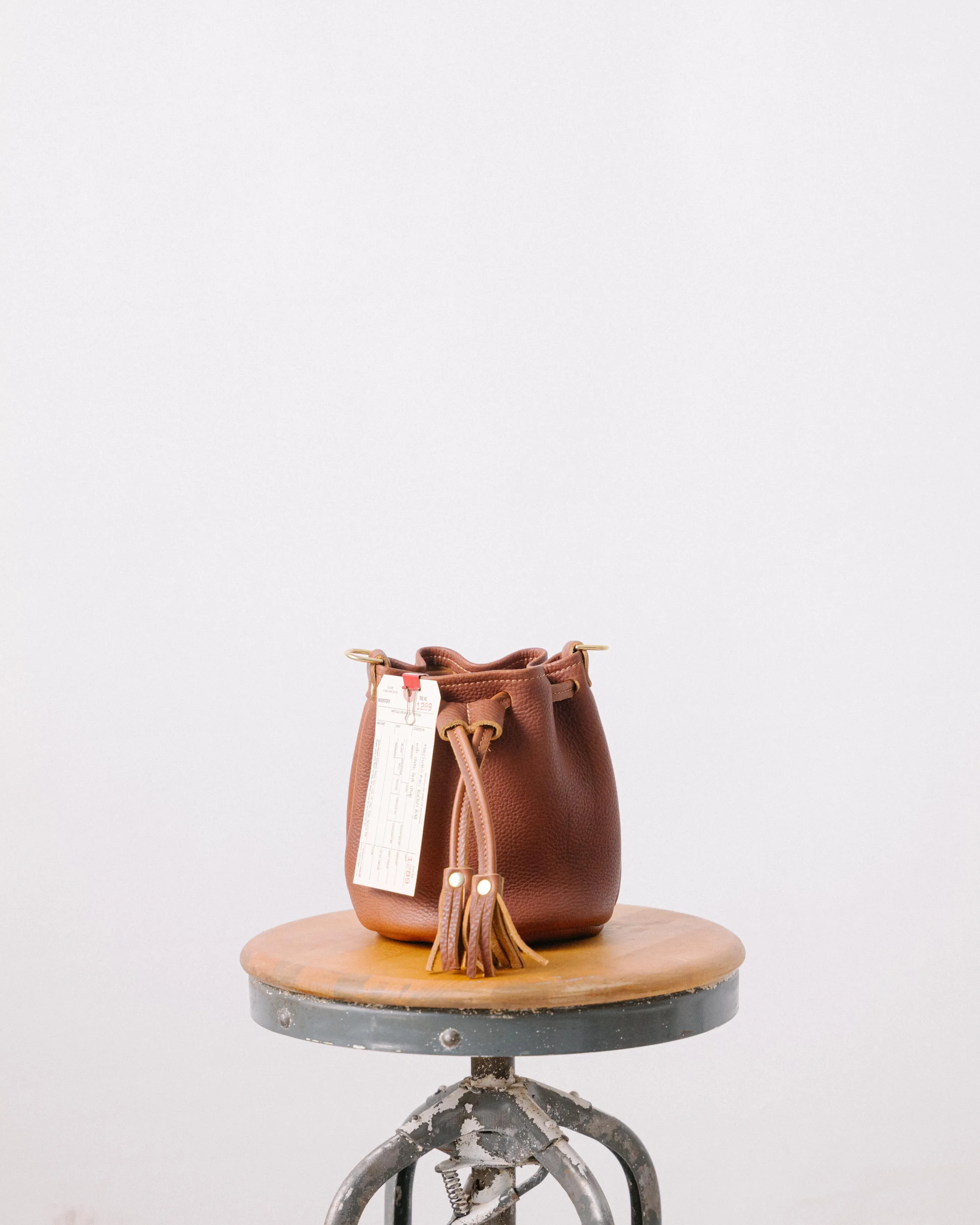 1289 Macchiato Mini Bucket Bag with Chain Link Strap