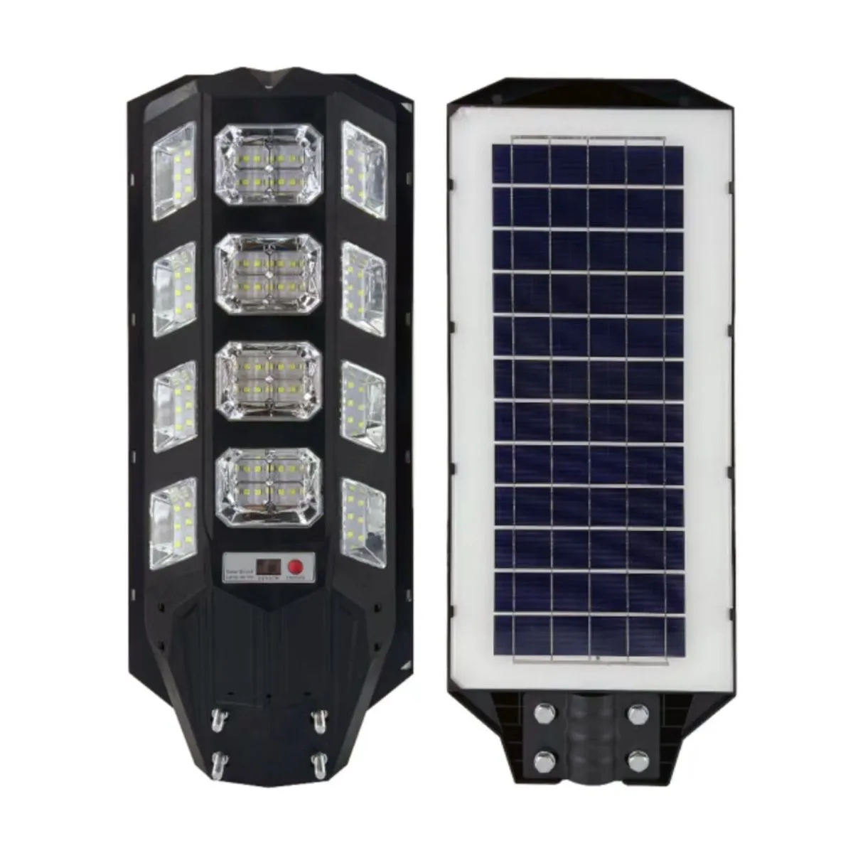 150W Solar Streetlights 6500K with 6V 15W Solar Panel & 18000 mAh Battery & Remote