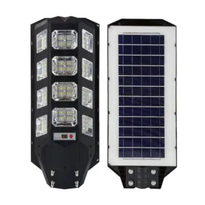 150W Solar Streetlights 6500K with 6V 15W Solar Panel & 18000 mAh Battery & Remote