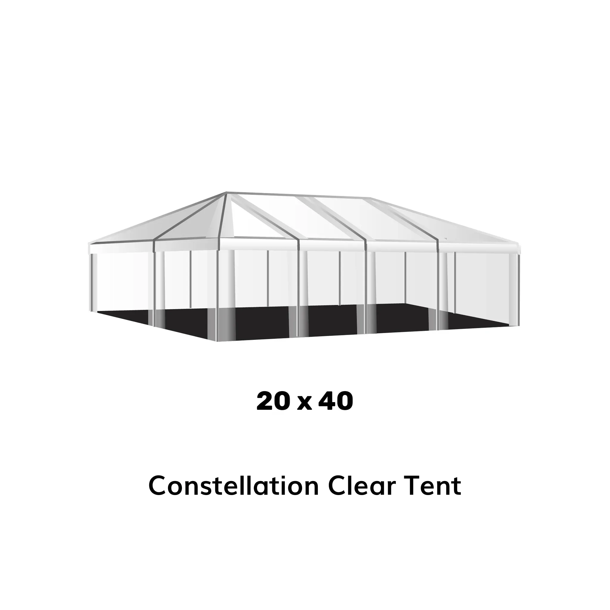 20x40 Clear Top Tent