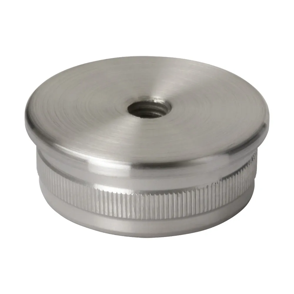 304 Flat Tube Base With M8 Threaded Hole To Suit 42.4mm X 2mm Tube