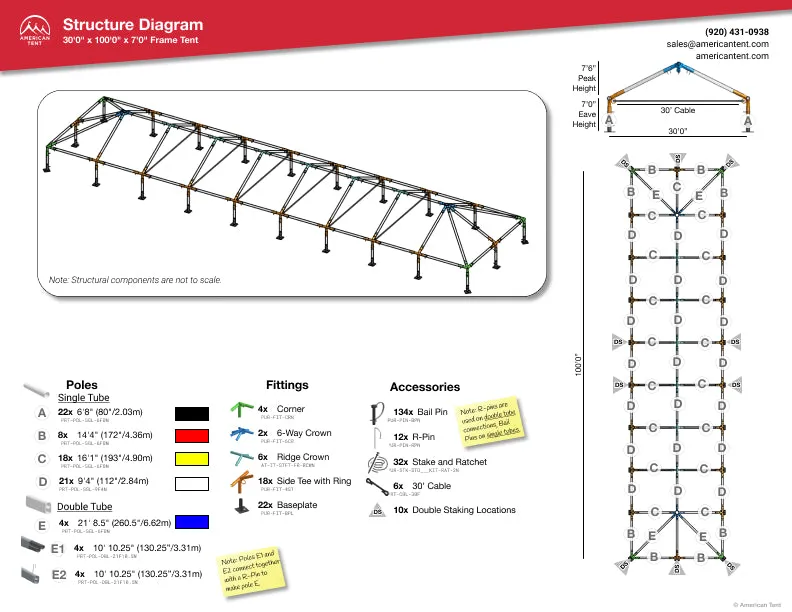 30x100 Clear Top Tent