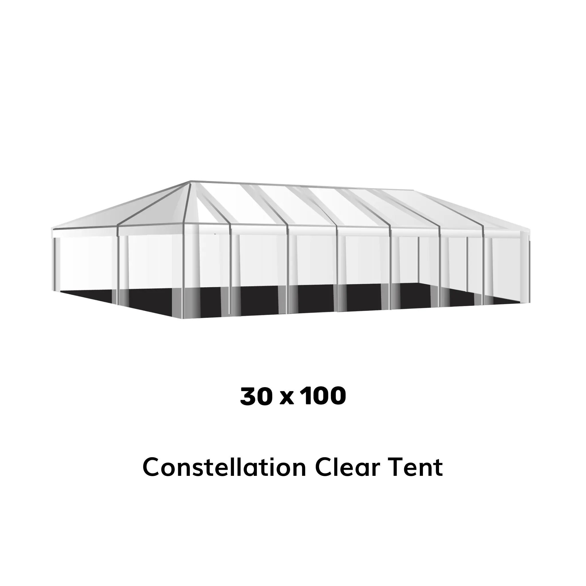 30x100 Clear Top Tent