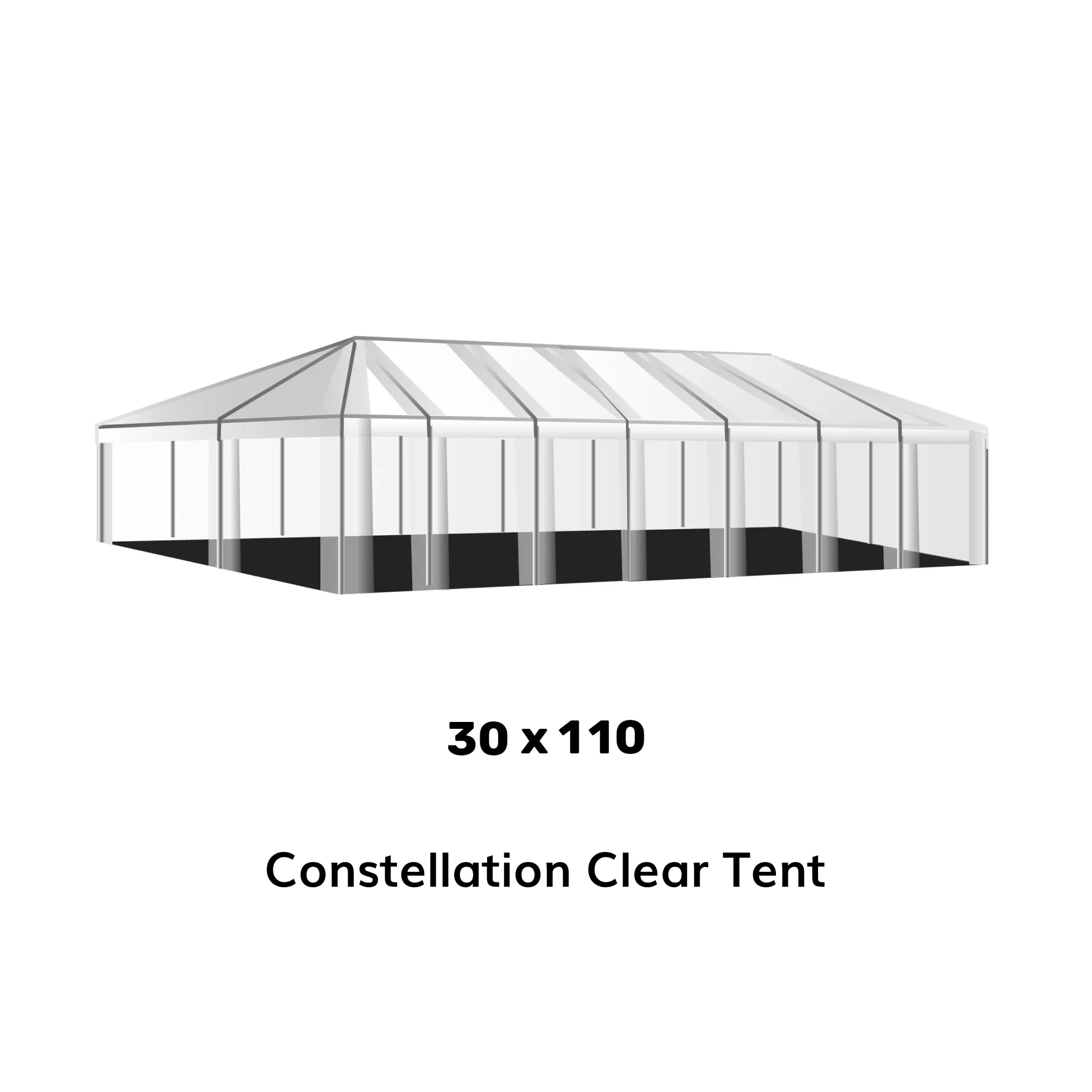 30x110 Clear Top Tent