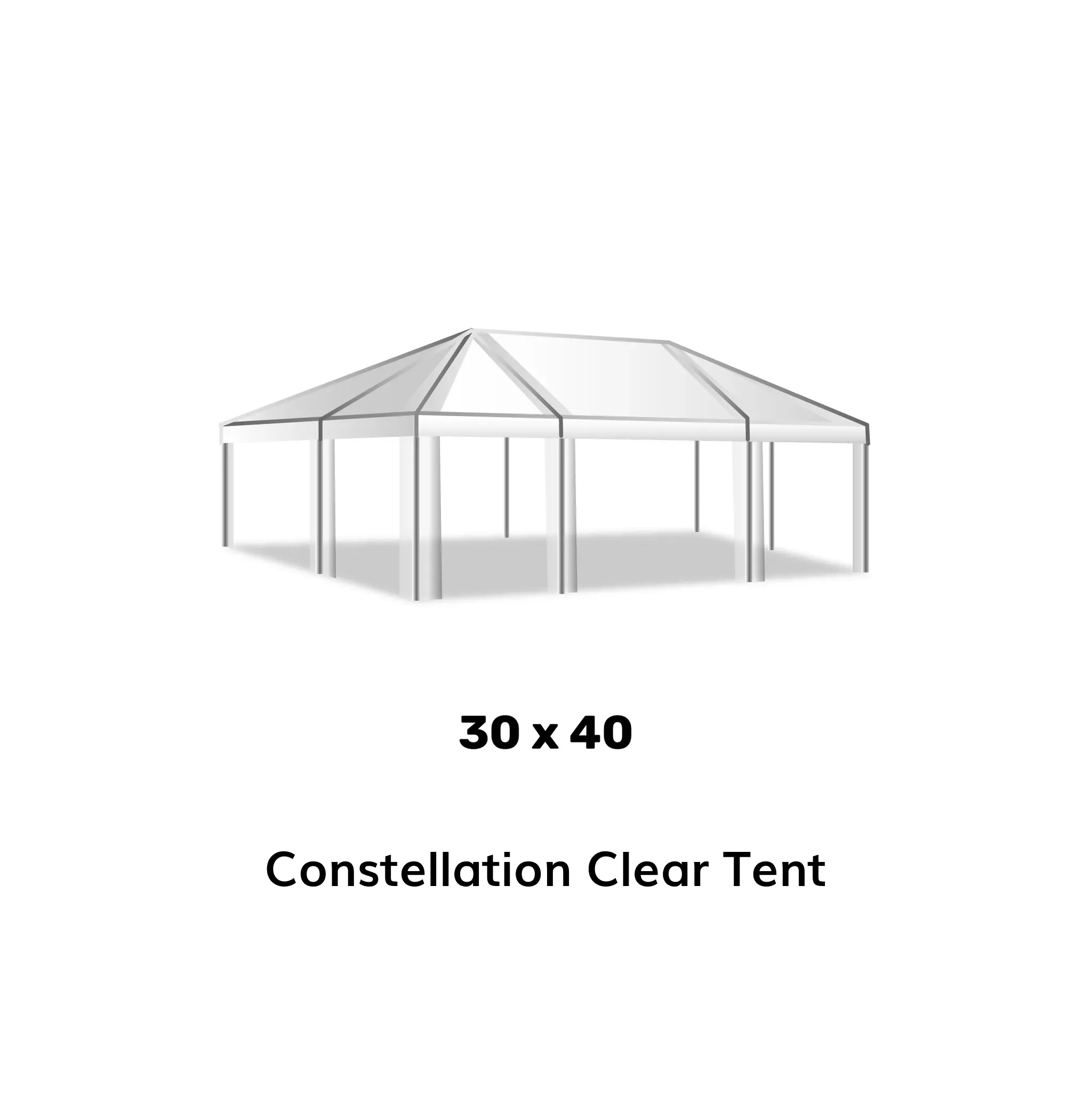 30x40 Clear Top Tent