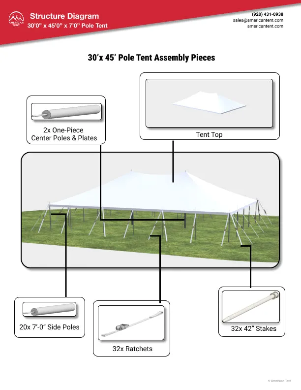 30x45 Pole Tent