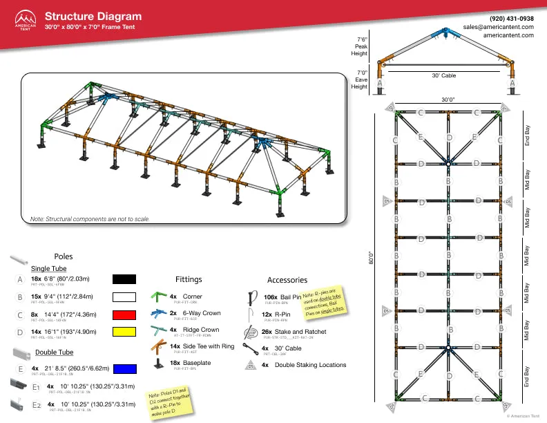 30x80 Clear Top Tent