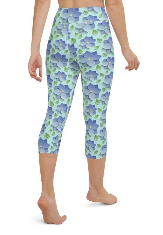 3D Floral Yoga Capris