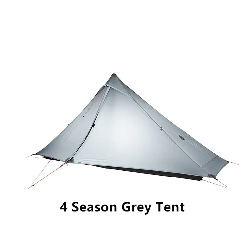 3F UL GEAR Lanshan 1 pro Tent Outdoor 1 Person Ultralight Camping Tent 3 Season Professional 20D Silnylon Rodless Tent