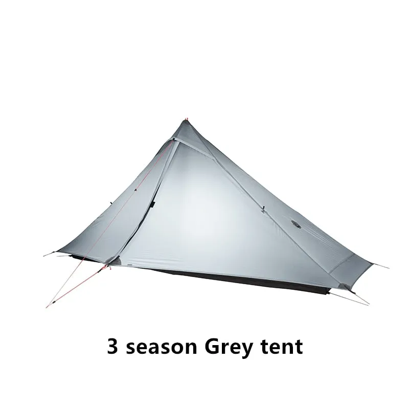 3F UL GEAR Lanshan 1 pro Tent Outdoor 1 Person Ultralight Camping Tent 3 Season Professional 20D Silnylon Rodless Tent