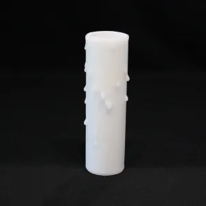 4" Beeswax Candle Cover w/ Drip, European Base