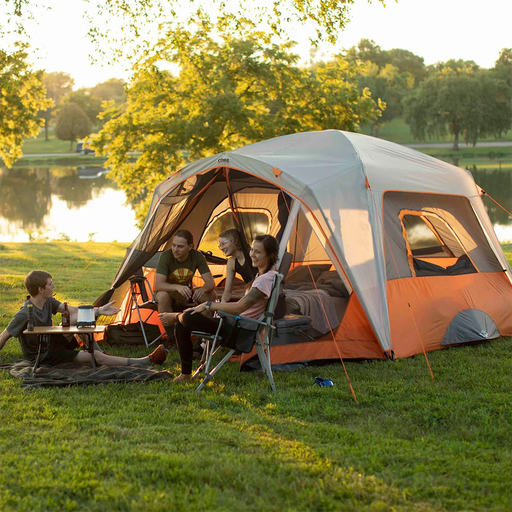 6 Person Straight Wall Cabin Tent with Screen Room 10' x 9'