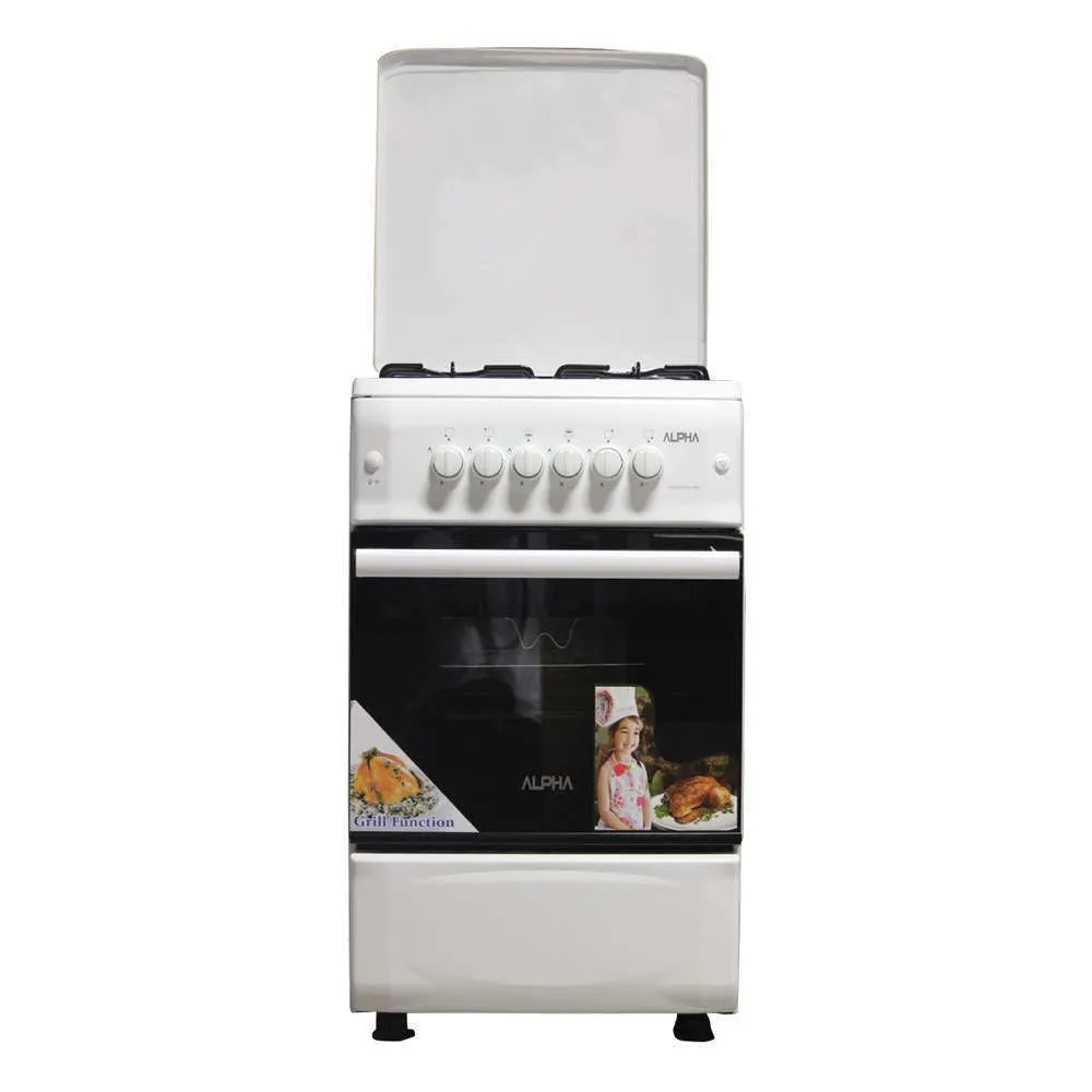 Alpha Classic Upright Gas Cooker 4B Stainless Steel 60cm