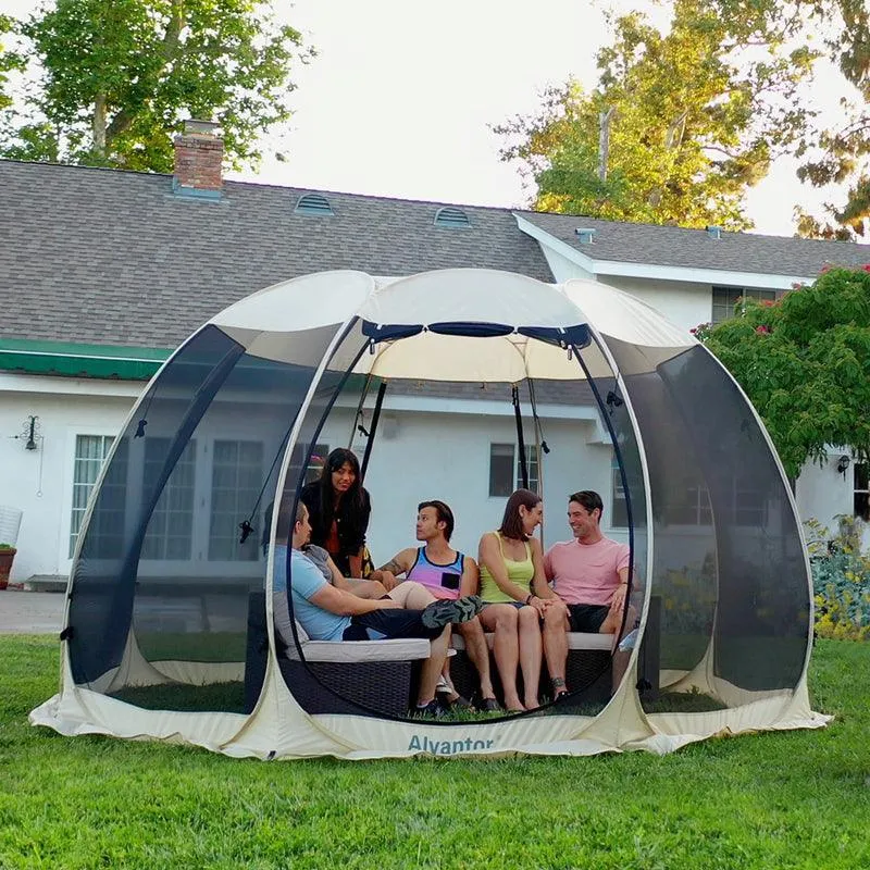 Alvantor 2-15 Person Pop Up Screen House Tent Instant Screened Gazebo For Deck/Patio