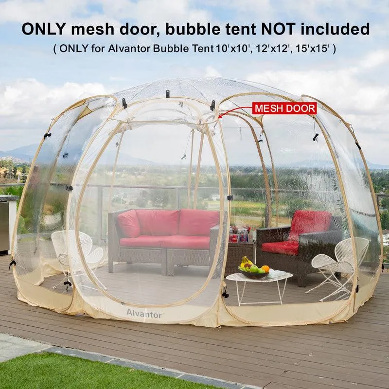 Alvantor Mesh Door Screen Door Accessories for Bubble Tent Canopy Gazebo Keep Bugs Out for Air Ventilation