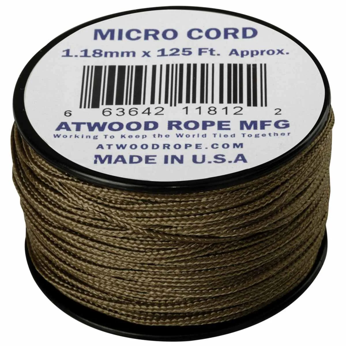 Atwood Rope Micro Cord 125ft Coyote