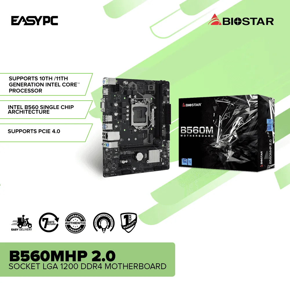 Biostar B560MHP 2.0 Socket LGA 1200 Ddr4 Motherboard