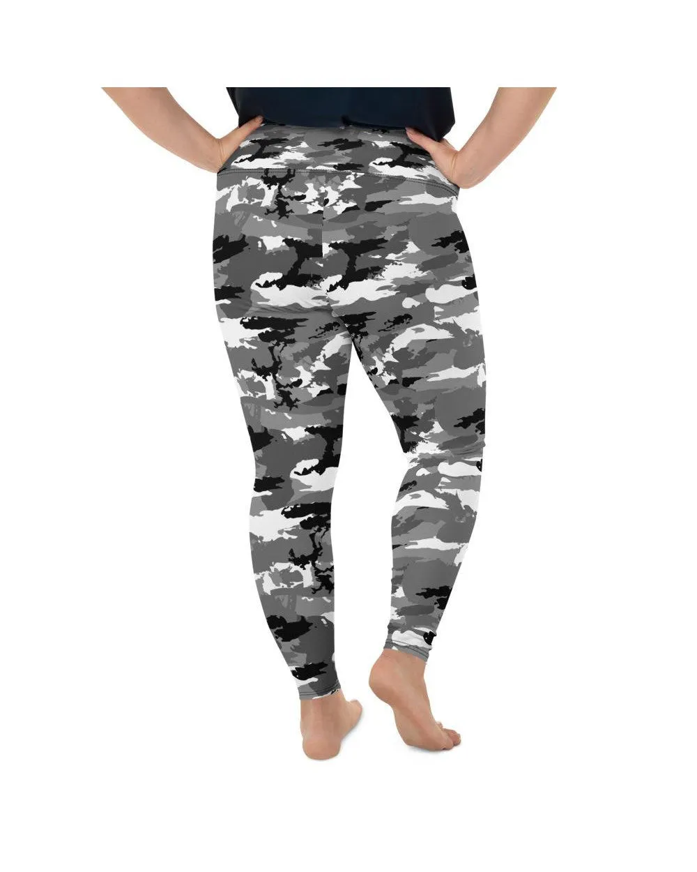 Black & White Camo Plus Size Leggings