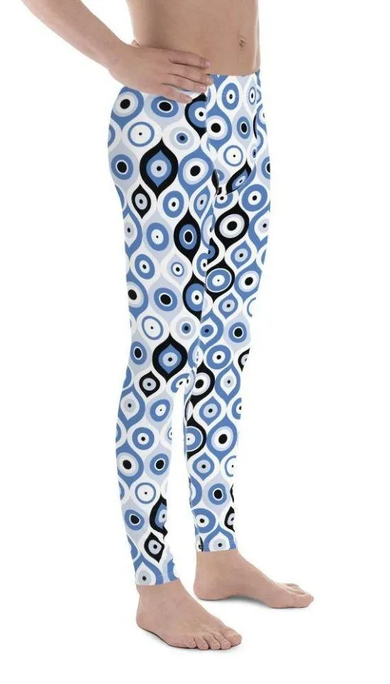 Blue Eye Pattern Men's Leggings