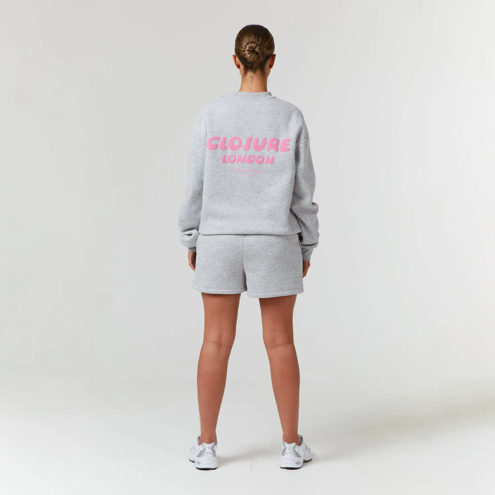 Bubble Logo Sweatshirt Twinset | Light Marl