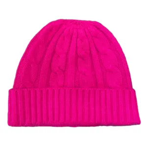 Cerise Pink Cashmere Beanie