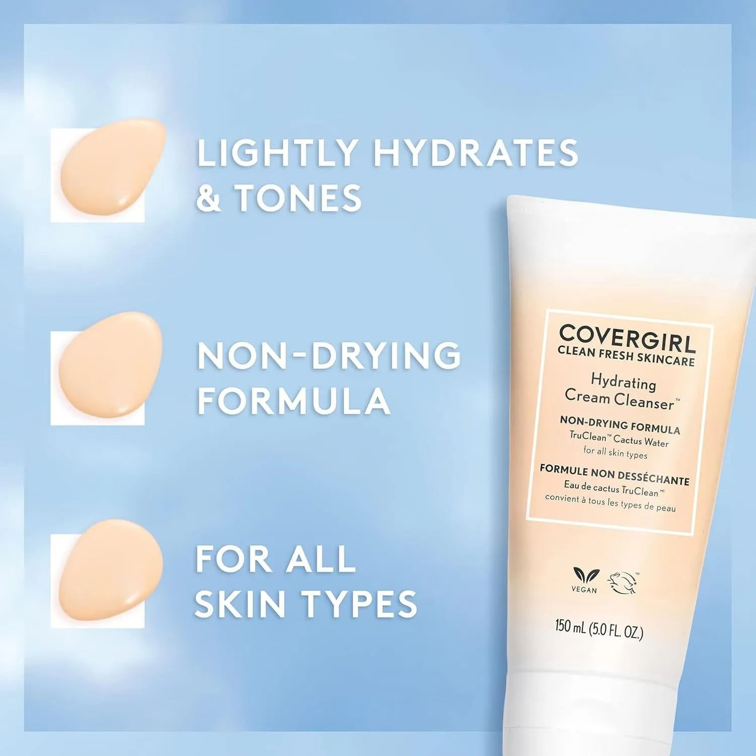 Covergirl Clean Fresh Skincare Hydrating Cream Cleanser 5oz/150ml