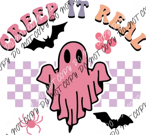 Creep it Real Ghost Retro DTF Transfer