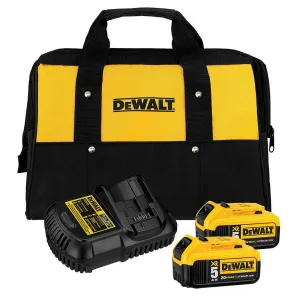 DeWALT DCB205-2CK 20V 5.0Ah Premium XR Lithium-Ion Battery Starter Kit