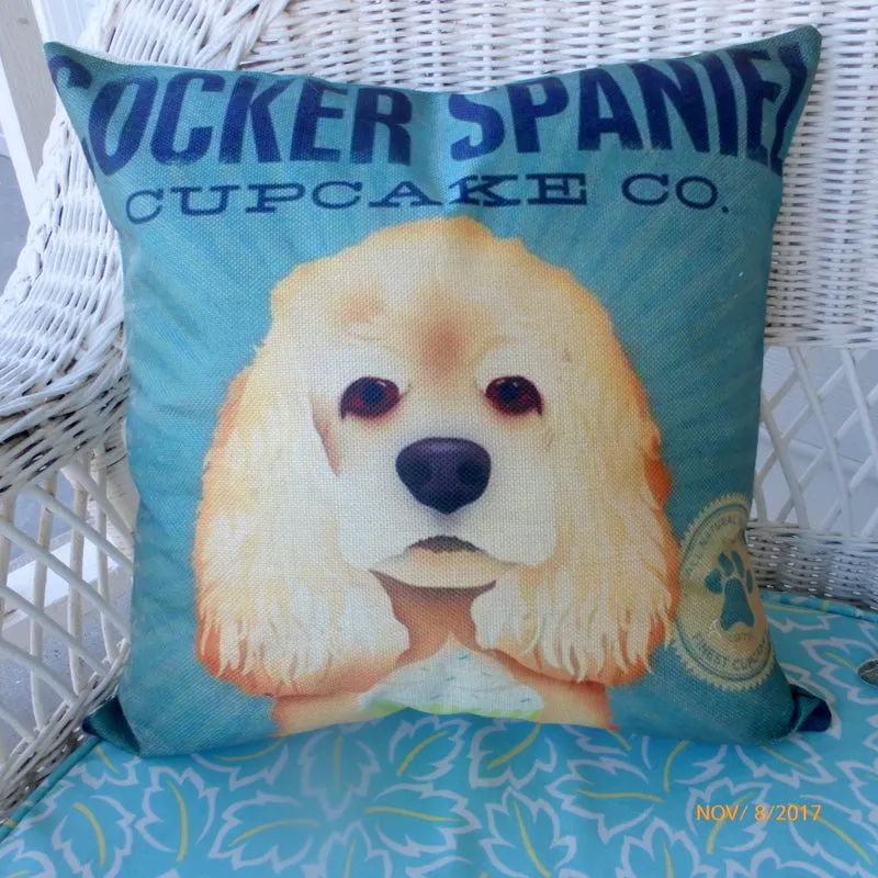 Dog breed pillow covers, Cocker Spaniel pillow covers