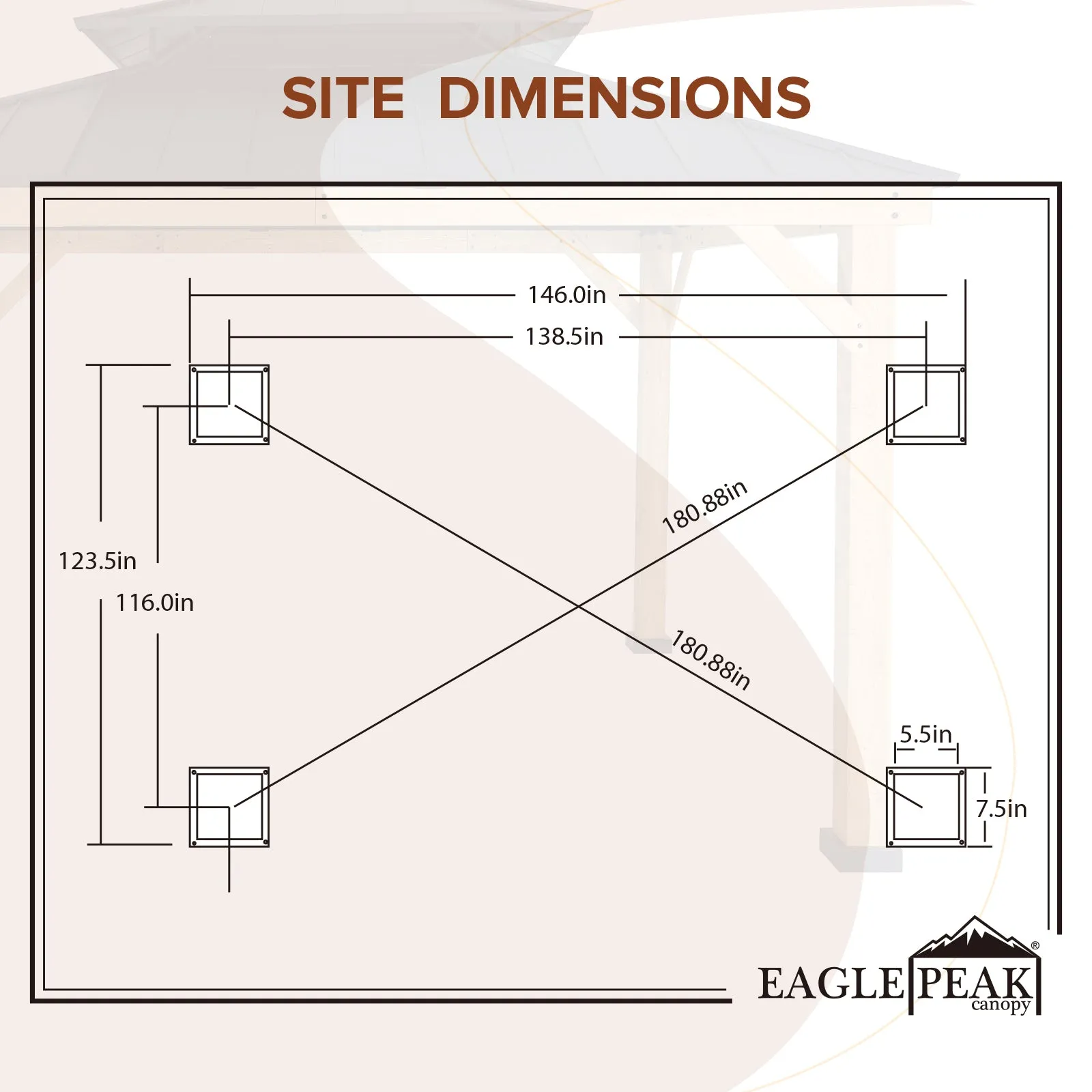 EAGLE PEAK 13x11 Outdoor Cedar Framed Hardtop Gazebo, Galvanized Steel Double Roof Gazebo Canopy for Garden, Patio, Lawn and Party, Black