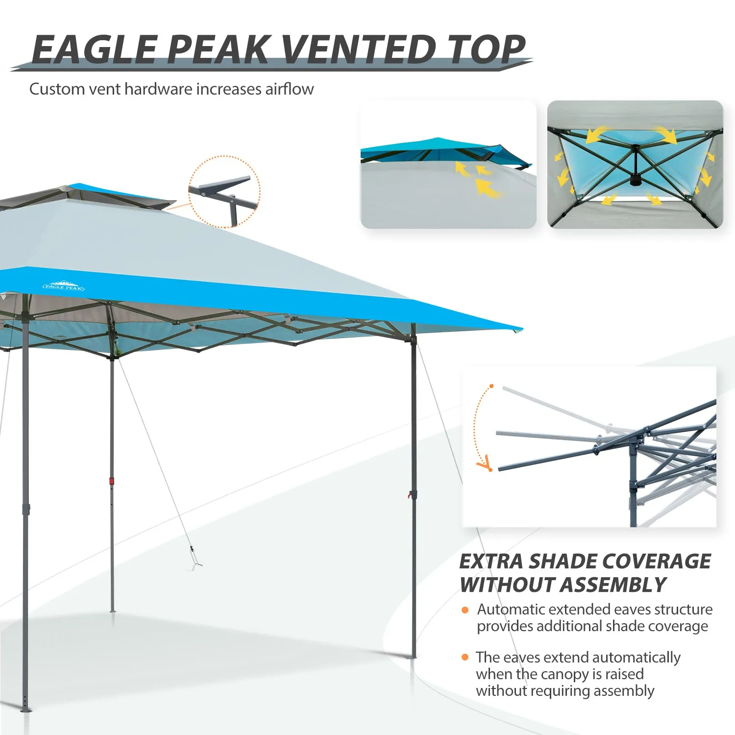 EAGLE PEAK 13x13 Straight Leg Pop Up Canopy Tent