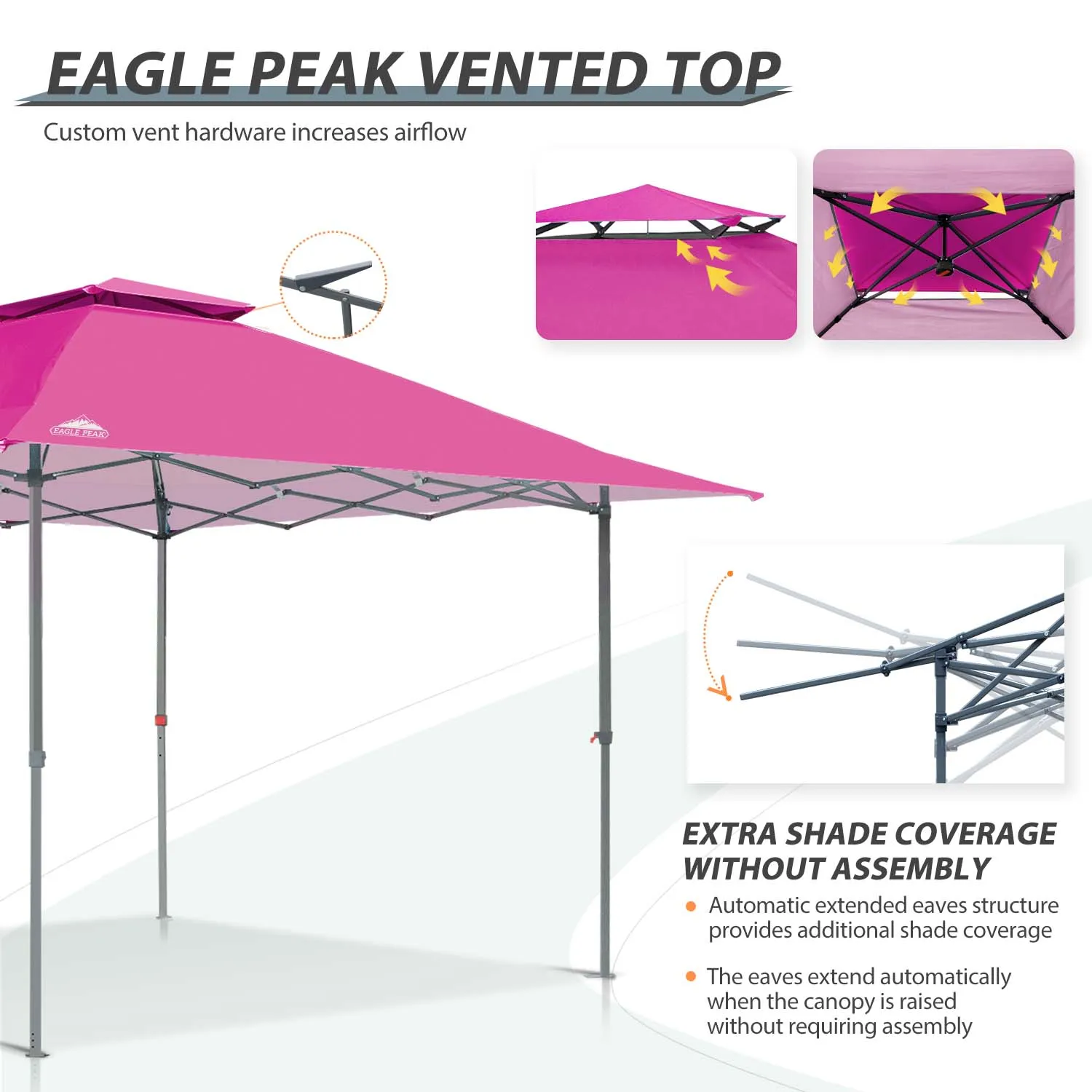 EAGLE PEAK 13x13 Straight Leg Pop Up Canopy Tent