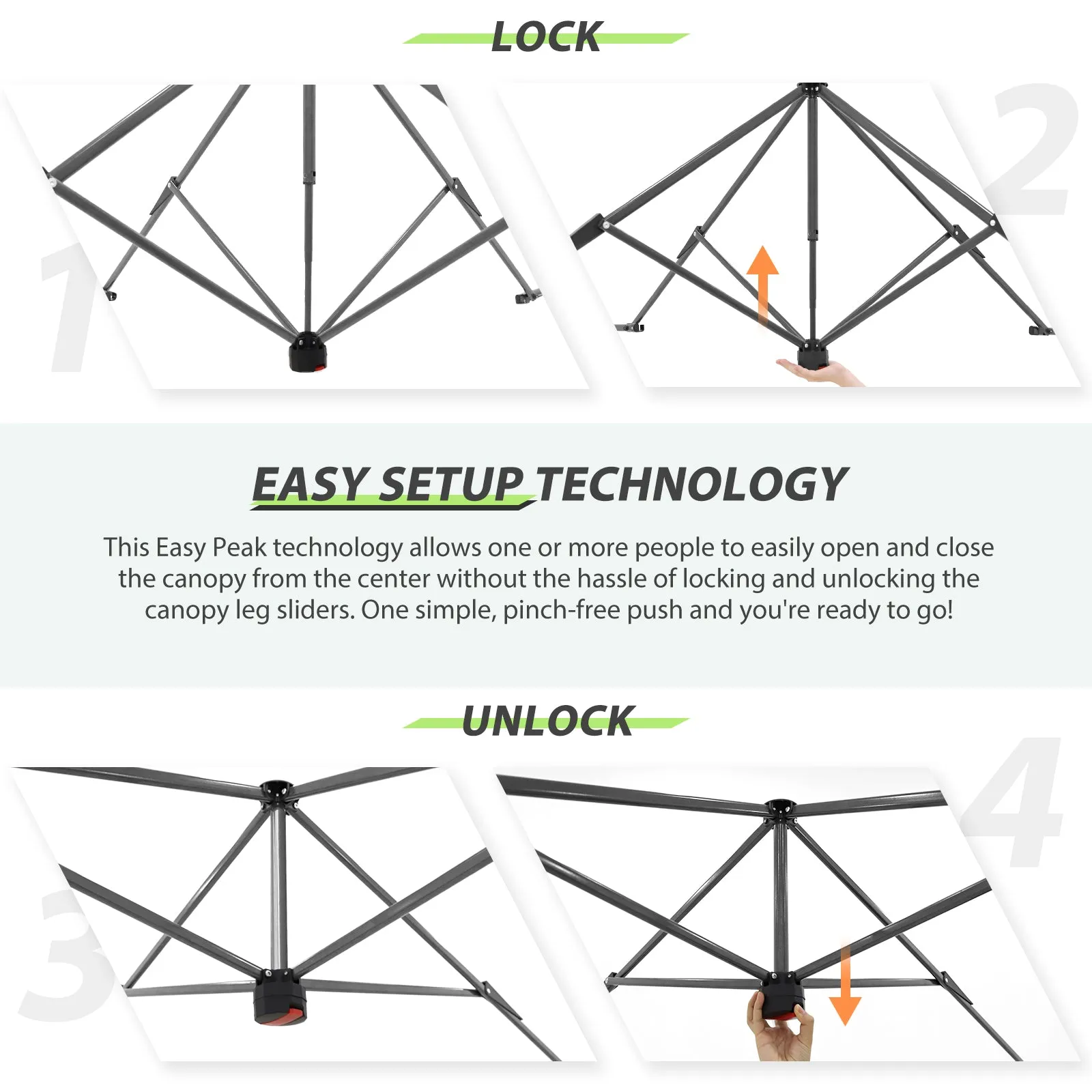 EAGLE PEAK 13x13 Straight Leg Pop Up Canopy Tent