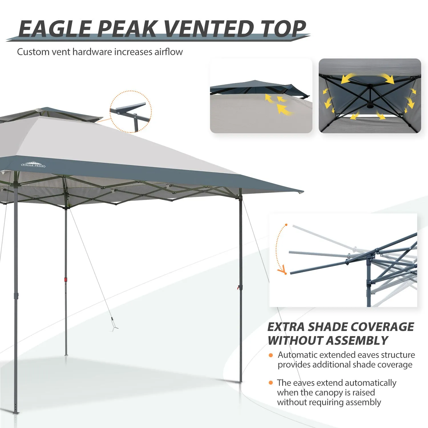 EAGLE PEAK 13x13 Straight Leg Pop Up Canopy Tent