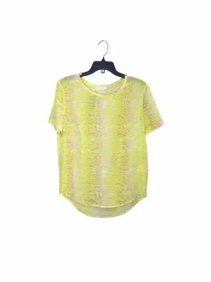 Equipment Femme Yellow Print Size S Shirt