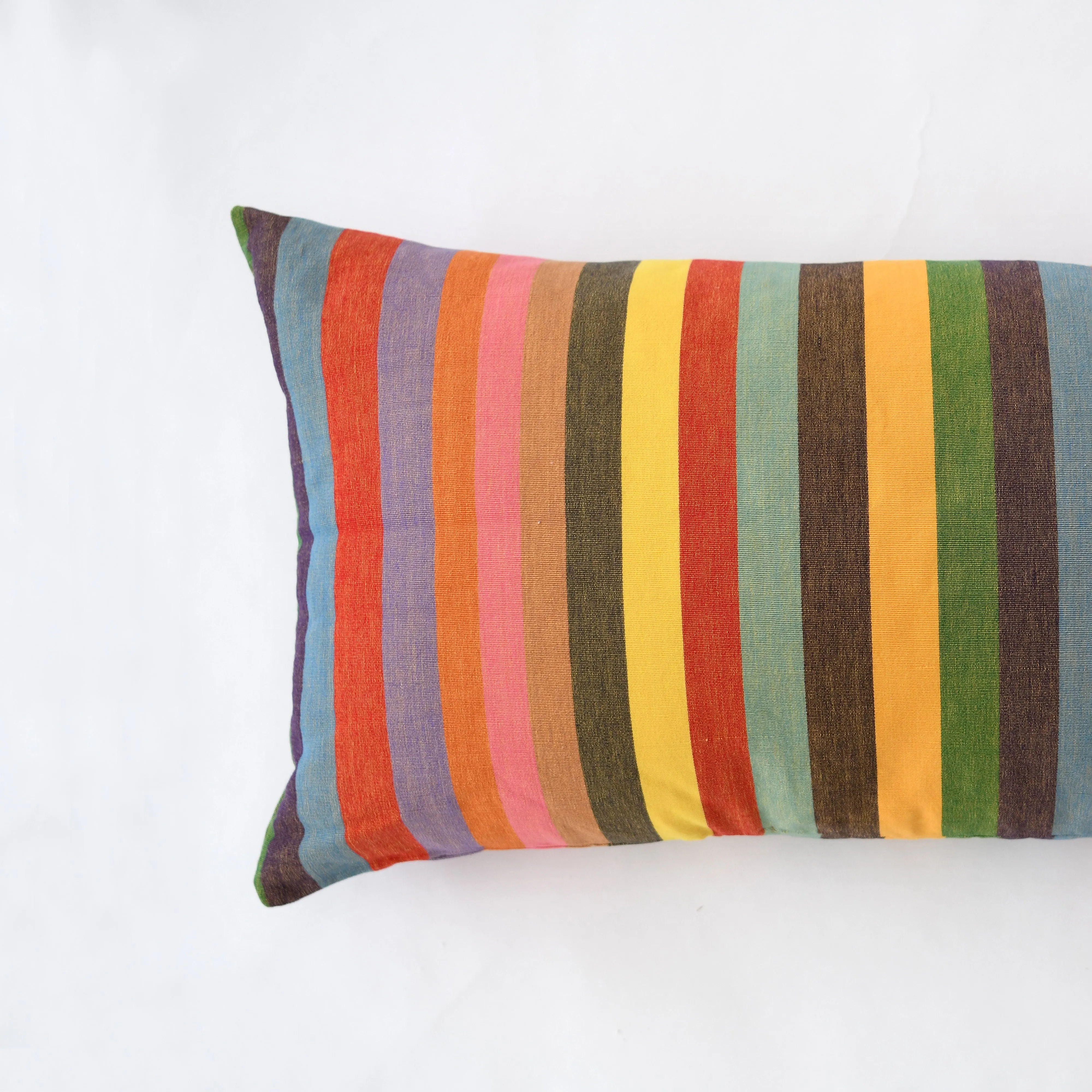 Fiesta Stripe Cotton Bolster Pillow - 18" x 58"