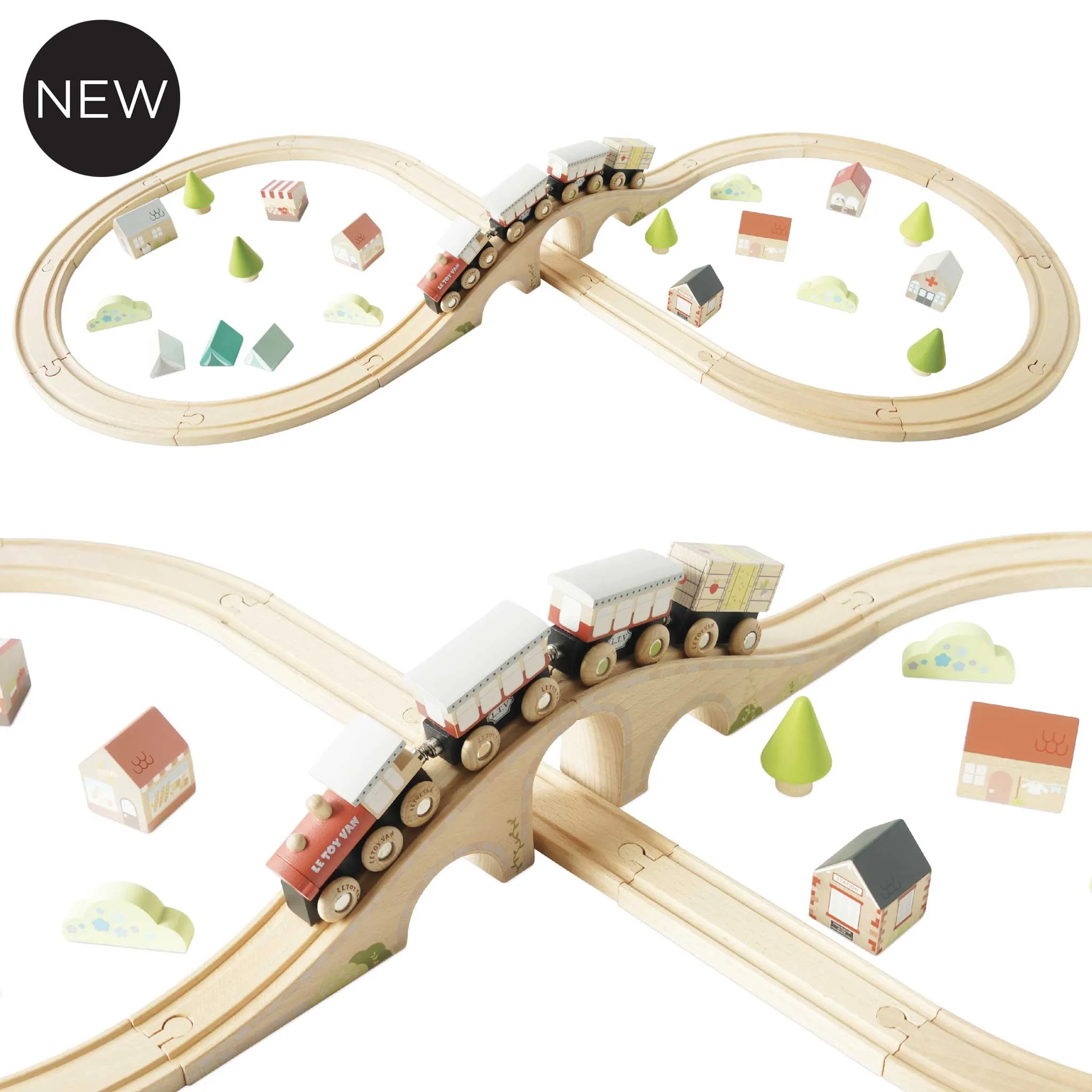 Figure 8 Train Track Wooden Toy