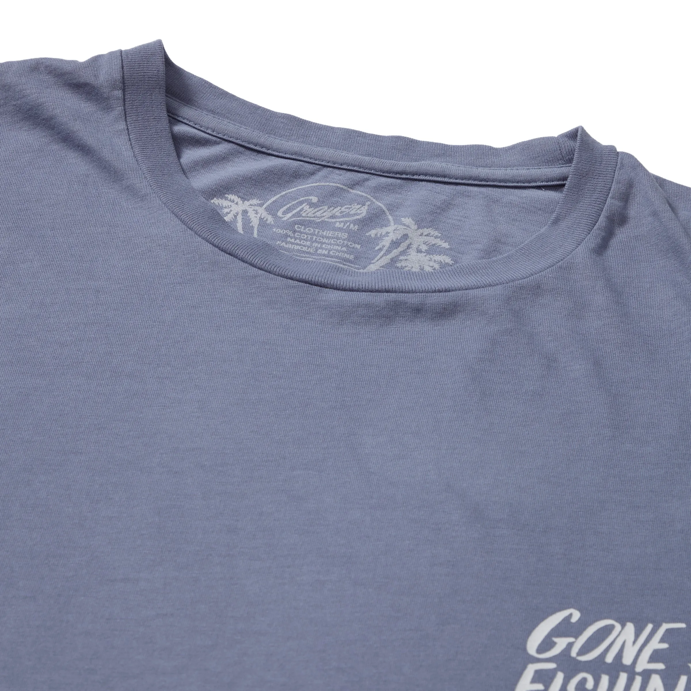 Fish Print Tee - Flint Stone