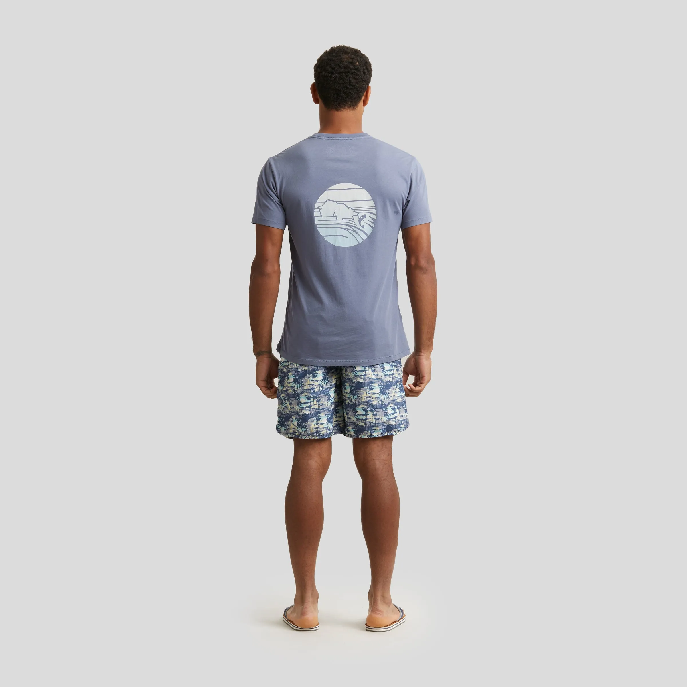 Fish Print Tee - Flint Stone