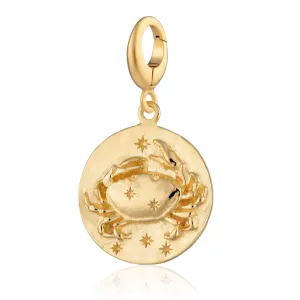 Gold Plated Cancer Zodiac Charm