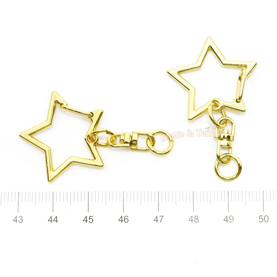 Gold Star Snap Clip Key Chain (3 pieces)