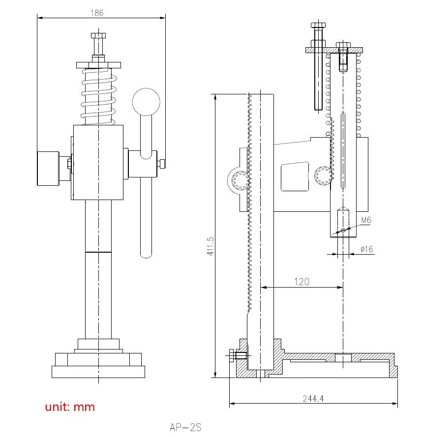 Kang Industrial Arbor press AP-2S Adjustable Press Height Manual Press Machine