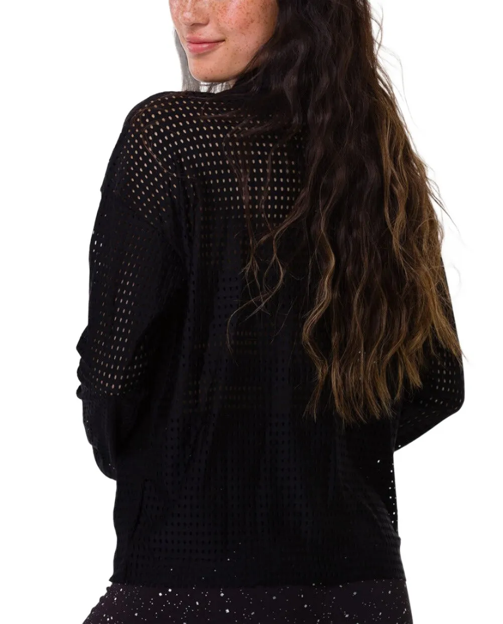 Last Chance! Onzie Yoga Mesh Cowl Neck Top 3763